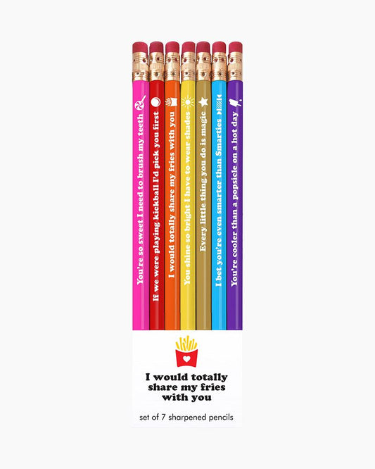 Snifty: Share My Fries Pencil Set of 6