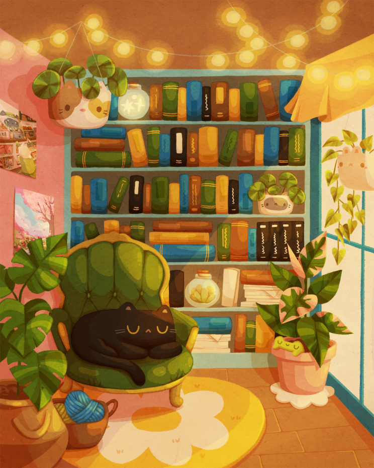 JIGGY Puzzles: JIGGY Junior 100pc: Home Library by Cissy's Art Cafe