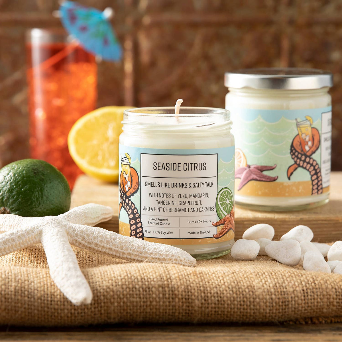Two Little Fruits - Scented Candles | Citrus Candle | Yuzu Candle | Coastal
