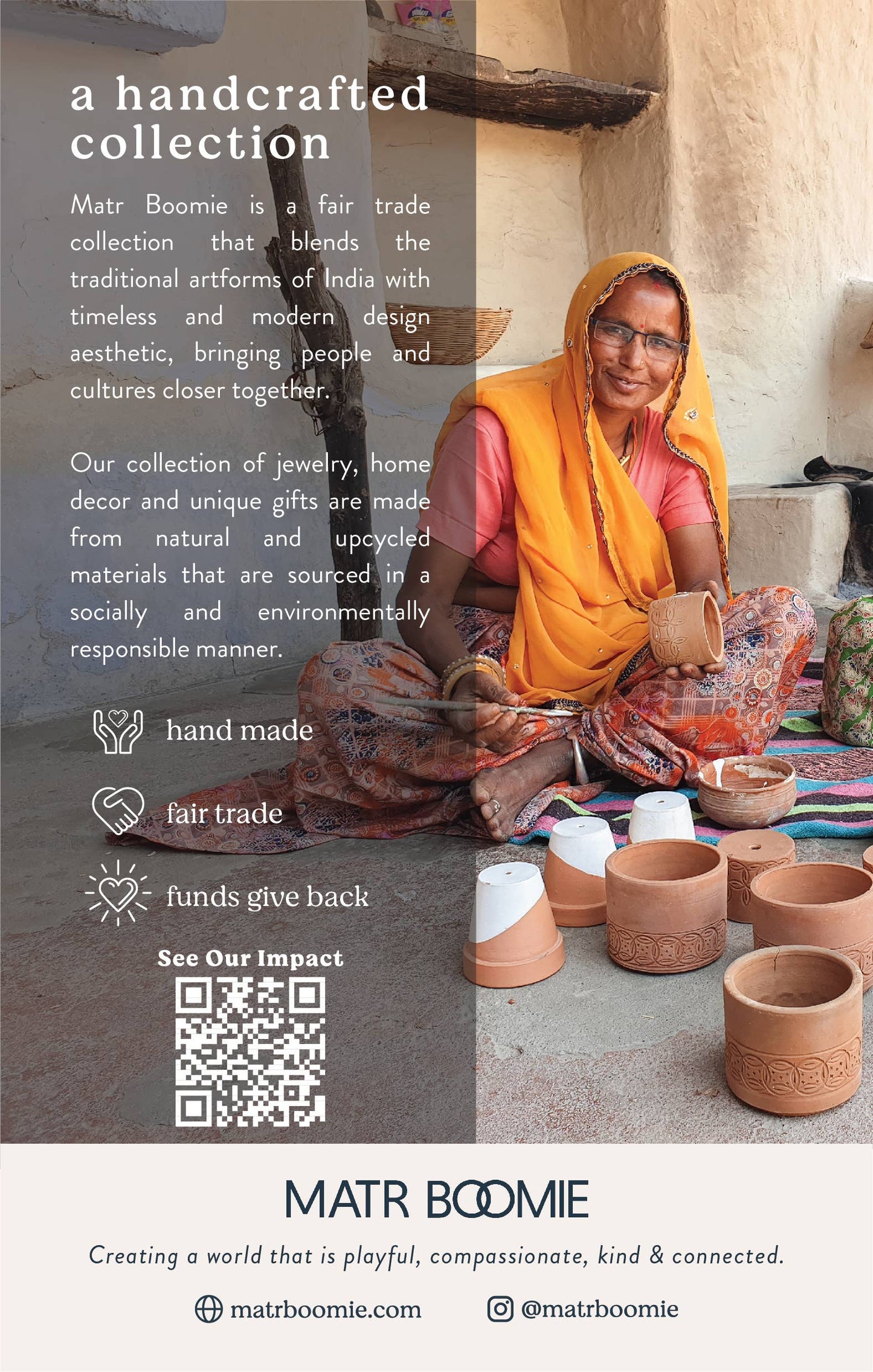 Matr Boomie Fair Trade: Aaram Weighted Eye Pillow (Flaxseed, Assorted, Microwavable)