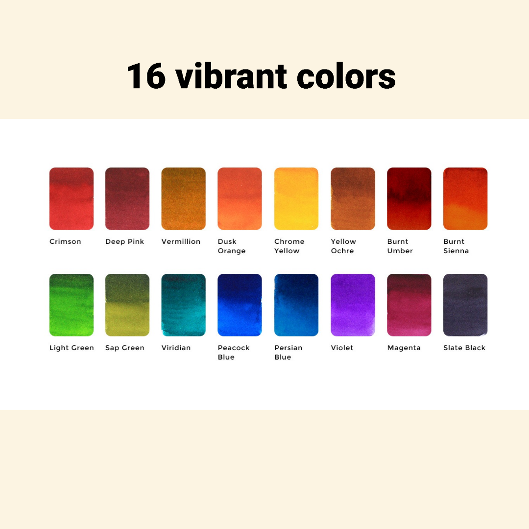 Viviva Colors: Colorsheets (16 Watercolors)
