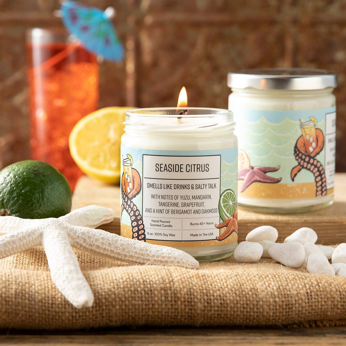 Two Little Fruits - Scented Candles | Citrus Candle | Yuzu Candle | Coastal