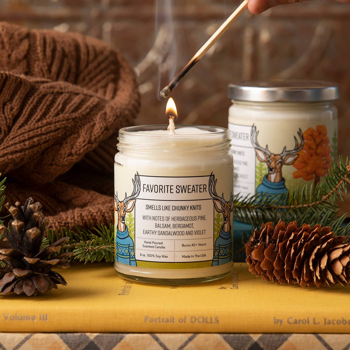 Two Little Fruits - Scented Candle | Pine Scent | Fall Scent | Favorite Sweater