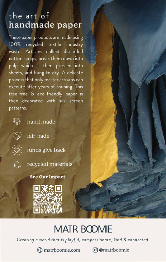 Matr Boomie Fair Trade: Ida 5x7 Recycled Paper Journal Notebooks - Assorted