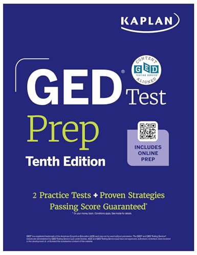 GED Test Prep, Tenth Edition (2026): Includes a Diagnostic Pretest, 2 Full Length Practice Tests, 1000+ Practice Questions, and 40+ Online Videos (Kaplan Test Prep)