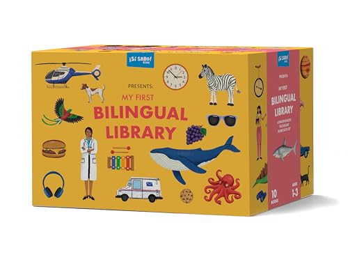 My First Bilingual Library: A Spanish-English Vocabulary Board Book Set of Colors, Numbers, Animals, ABCs, and More (Sí Sabo Kids)
