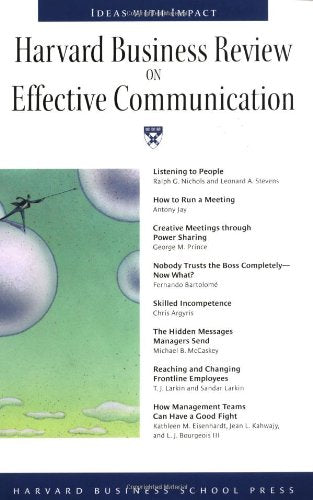 Harvard Business Review on Effective Communication (Harvard Business Review Paperback Series)
