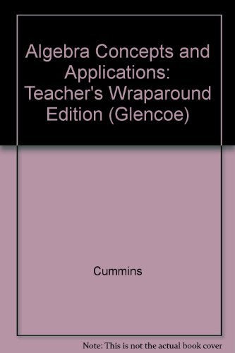 Algebra Concepts and Applications: Teacher's Wraparound Edition (Glencoe)