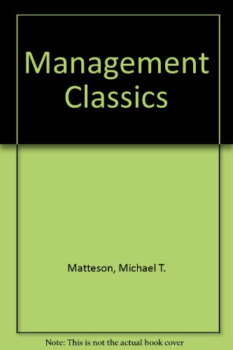 Management and Organizational Behavior Classics