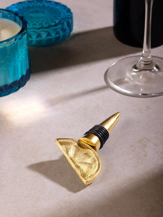 Gauri Kohli: Trellis Wine Bottle Stopper - 4.5" x 2"