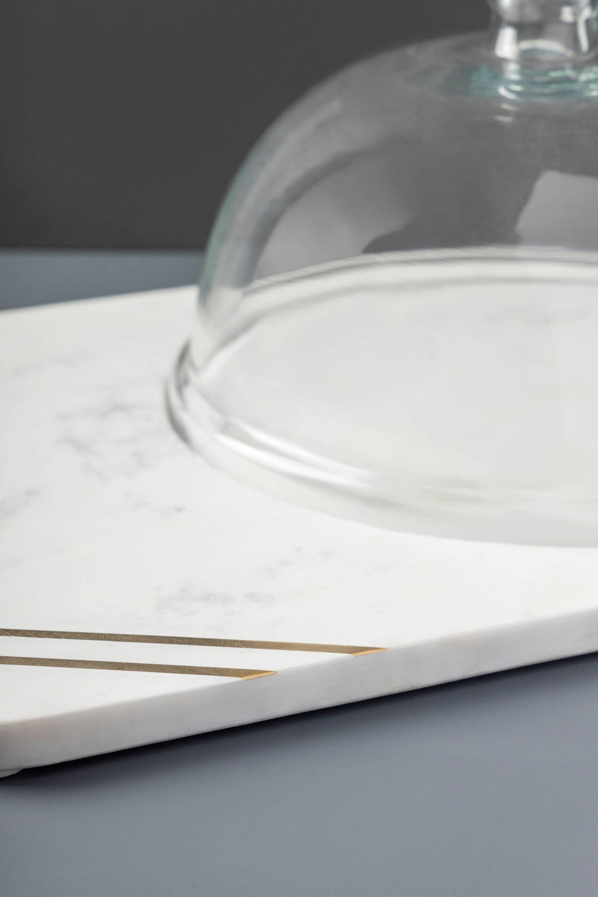 Gauri Kohli: Bavaria Marble Cheese Board with Glass Cloche