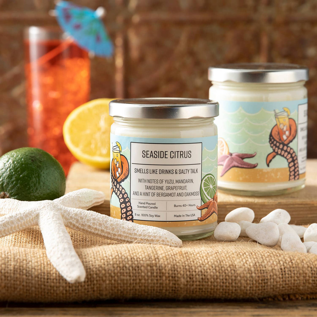 Two Little Fruits - Scented Candles | Citrus Candle | Yuzu Candle | Coastal