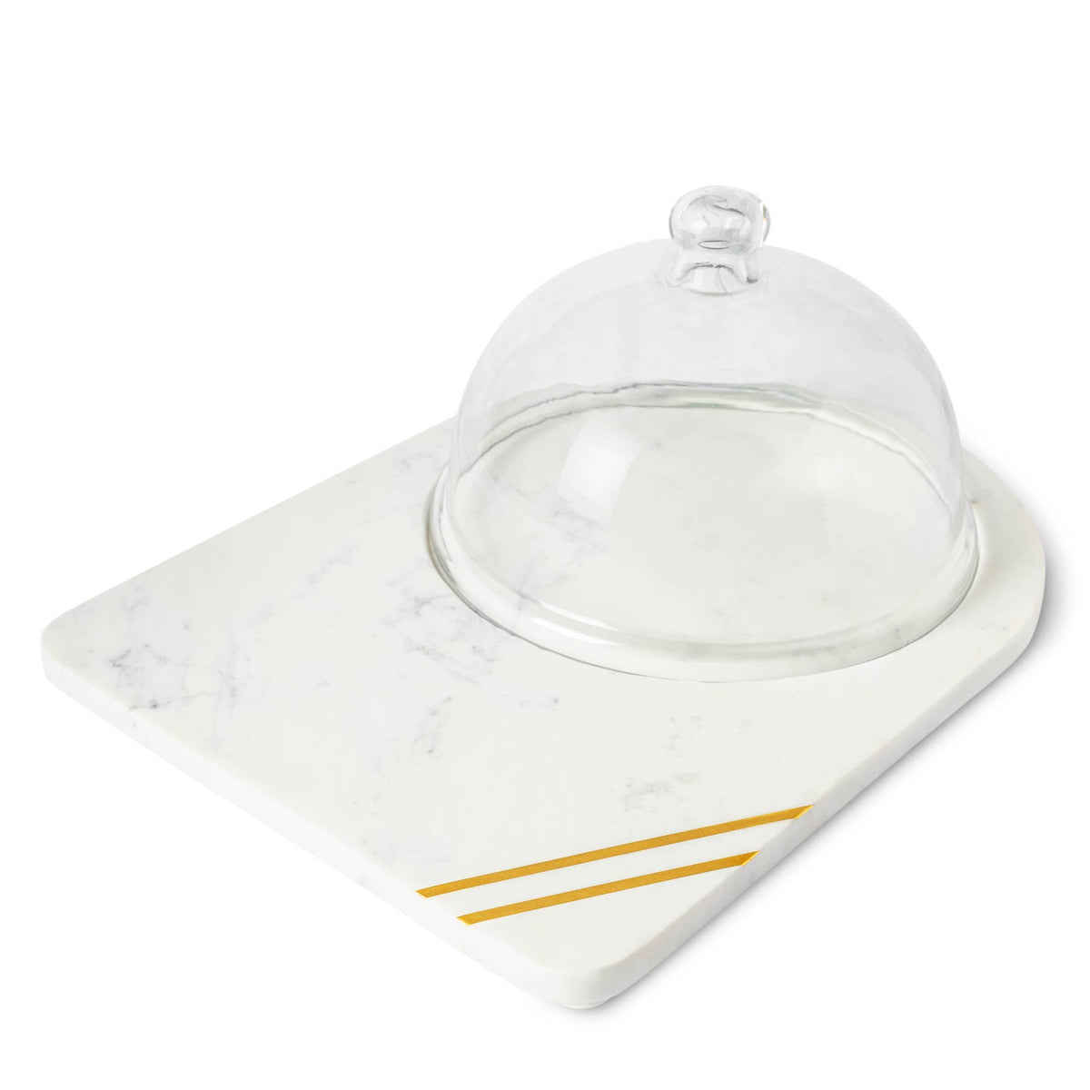 Gauri Kohli: Bavaria Marble Cheese Board with Glass Cloche