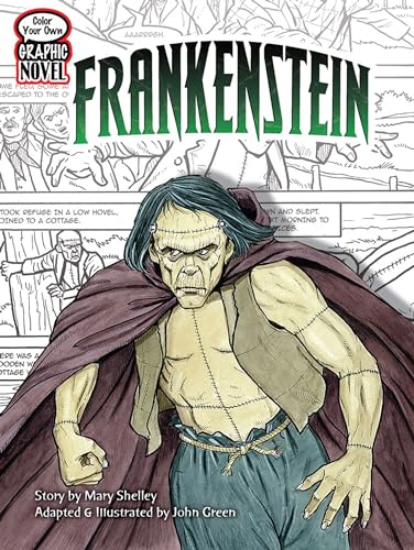 Color Your Own Graphic Novel FRANKENSTEIN (Dover Horror Coloring Books)