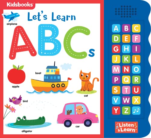 Let's Learn ABCs - Interactive Sound Book for Toddlers | 27 Fun Buttons, Tracing & Alphabet Song | Touch & Feel Board Book for Early Learning