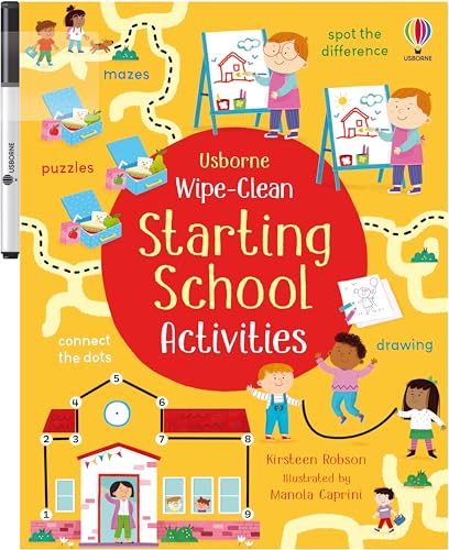 Wipe-Clean Starting School Activities: Interactive Back-to-School Mazes, Dots to join, And Pen Control Activities for Kids (Wipe-clean Activities)