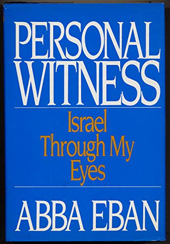 Personal Witness: Israel through My Eyes