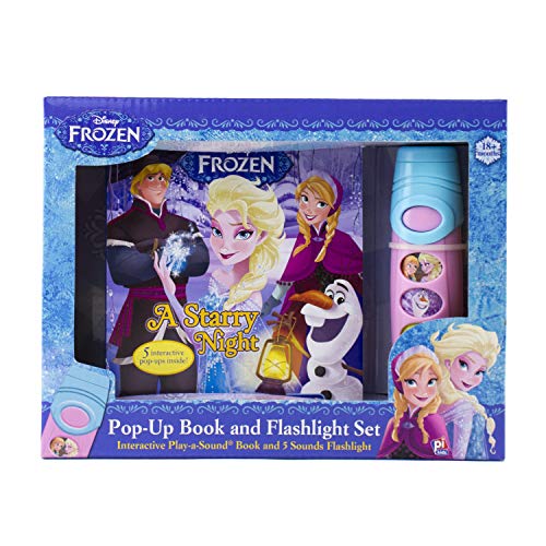 Disney Frozen Elsa, Anna, Olaf, and More! - Pop-up Book and Flashlight Toy Set - PI Kids (Play-A-Sound)