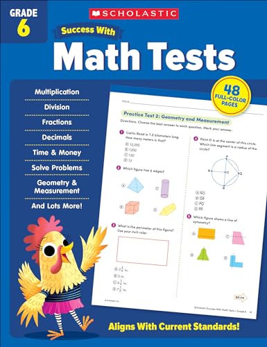 Scholastic Success with Math Tests Grade 6 Workbook
