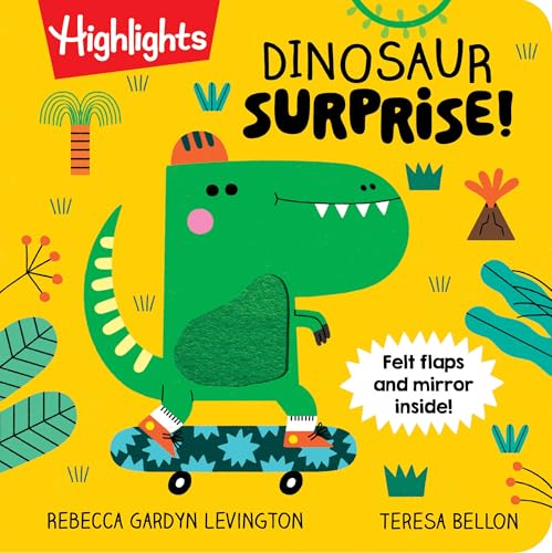 Dinosaur Surprise!: Dino Book with Peekaboo Flaps and Mirror, Pop-Up Dinosaur Board Book for Babies and Toddlers to Laugh, Play and Build Fine Motor ... Surprise! Books with felt flaps and mirror)