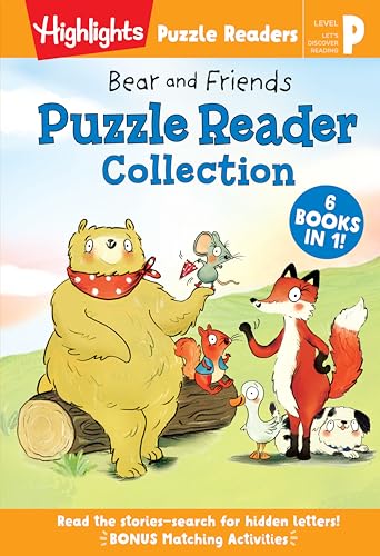Bear and Friends Puzzle Reader Collection: Level P 6-in-1 Story Collection for Beginner Readers, Early Reading Kids Books with Fun Puzzles (Highlights Puzzle Readers)