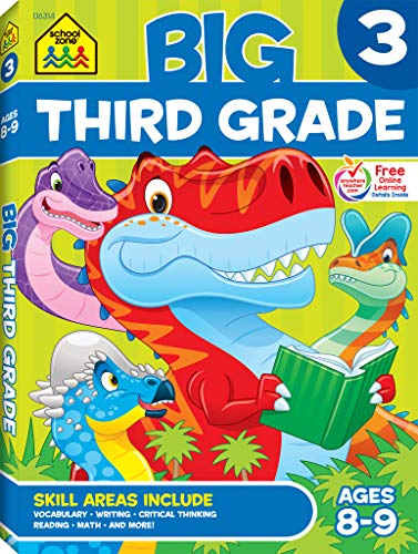 School Zone - Big Third Grade Workbook - Ages 8 to 9, 3rd Grade, Reading, Writing, Math, Science, History, Social Science, and More (School Zone Big Workbook Series)