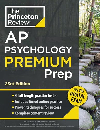 Princeton Review AP Psychology Premium Prep, 23rd Edition: 4 Practice Tests + Digital Practice Online + Content Review (College Test Preparation)