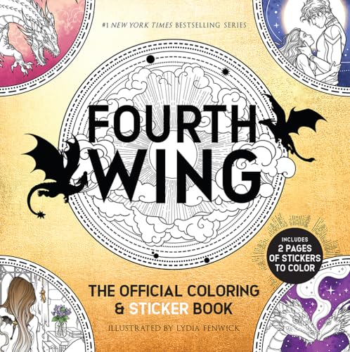 Fourth Wing: The Official Coloring & Sticker Book (Includes 2 Pages of Stickers to Color) (Dover Adult Coloring Books)