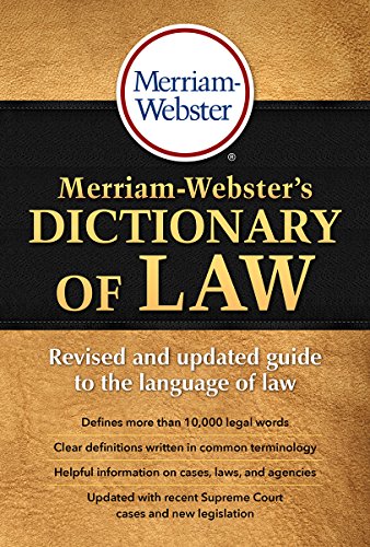 Merriam-Webster's Dictionary of Law, Newest Edition, Trade Paperback