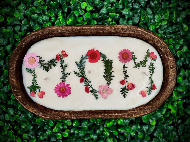 Plaid Rooster Co: Dough Bowl Soy Candle - "MOM"