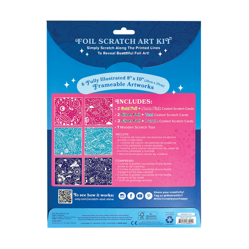 OOLY: Scratch & Shine Scratch Cards - Celestial Skies (7 PC Set)
