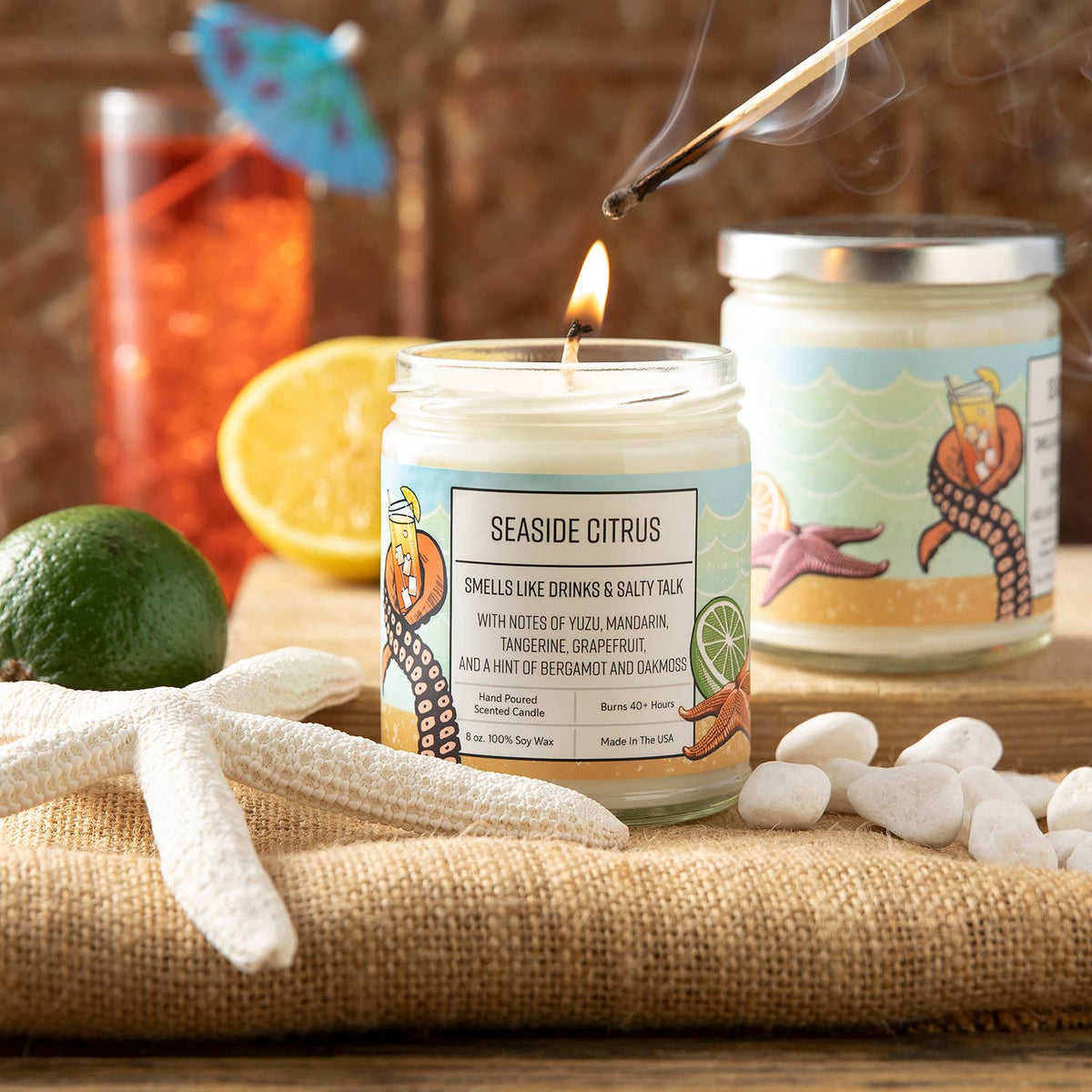 Two Little Fruits - Scented Candles | Citrus Candle | Yuzu Candle | Coastal