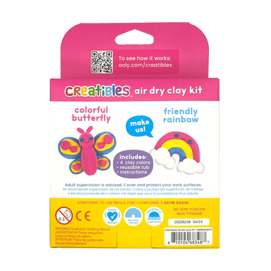 OOLY: Creatibles D.I.Y. Air-Dry Clay Kit: Rainbow BFFs (Set of 4)