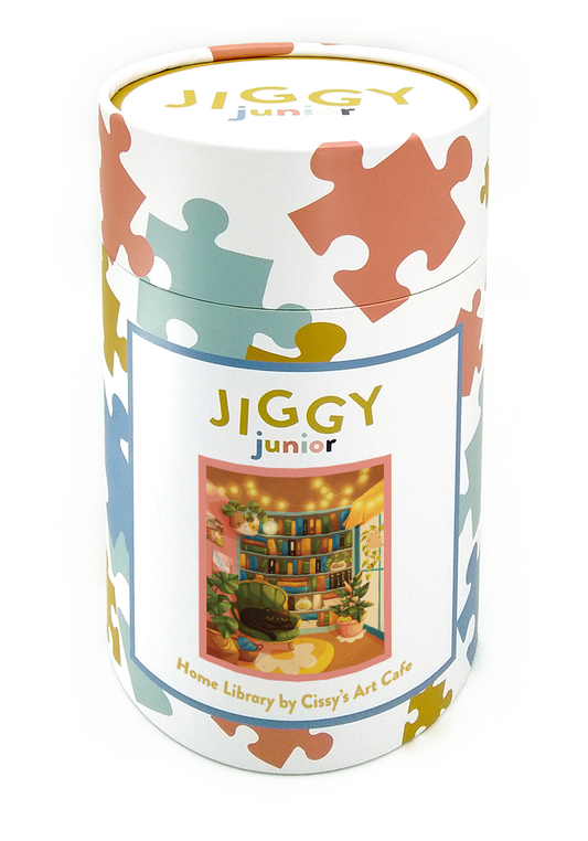 JIGGY Puzzles: JIGGY Junior 100pc: Home Library by Cissy's Art Cafe