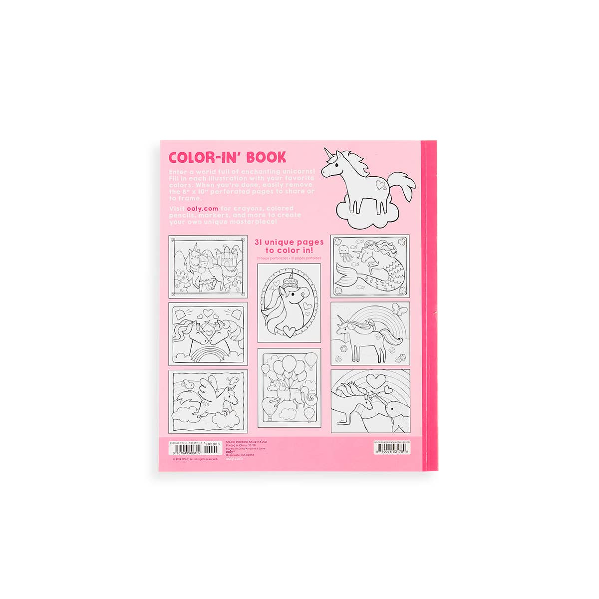 OOLY: Color-in' Book: Enchanting Unicorns