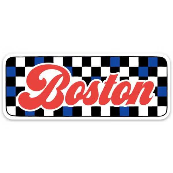 Boston Checkered Sticker