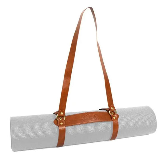 West Path: Vegan Leather Yoga Mat Carrier with Blanket Strap