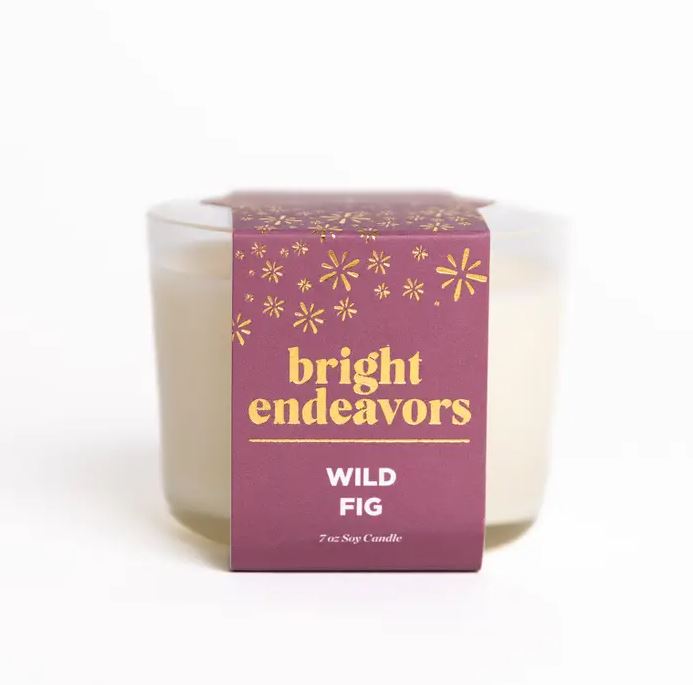 Bright Endeavors Candle: Wild Fig Soy Candle (7 oz. Glass)