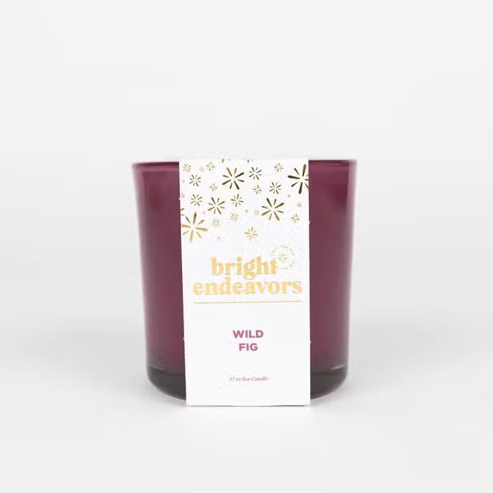 Bright Endeavors Candle: Wild Fig Soy Candle (17 oz. Glass)