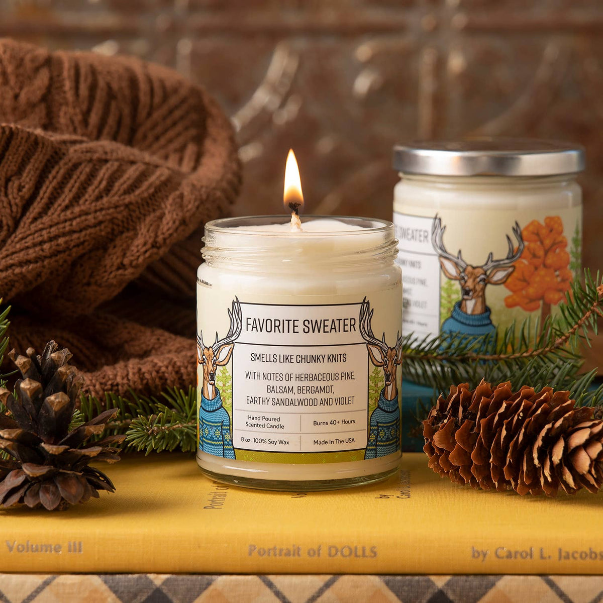 Two Little Fruits - Scented Candle | Pine Scent | Fall Scent | Favorite Sweater