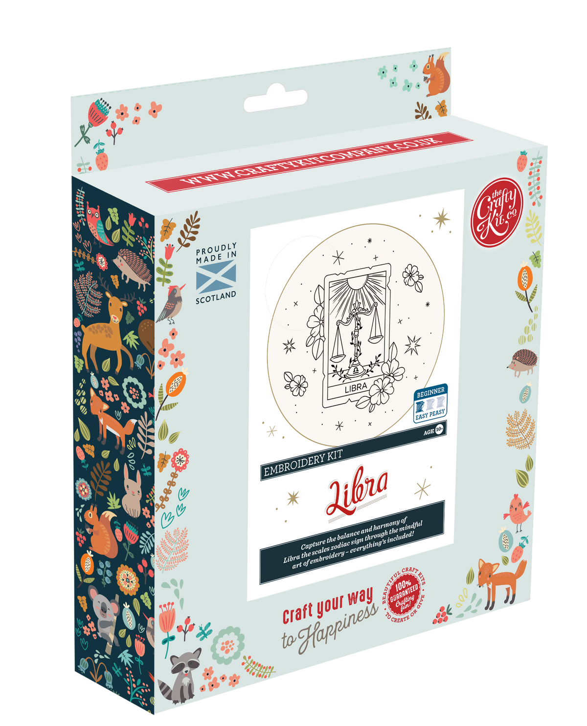 The Crafty Kit Company: Signs of Zodiac - Libra Embroidery Kit