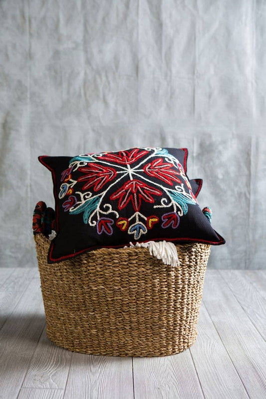 Matr Boomie Fair Trade: Harvest Floor Storage Baskets Set of 3-Hand Woven, Assorted