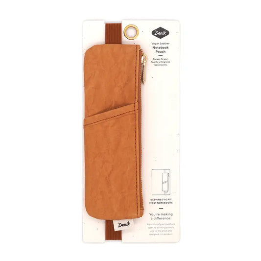 Denik: Caramel Crinkle Embroidered Notebook Pouch