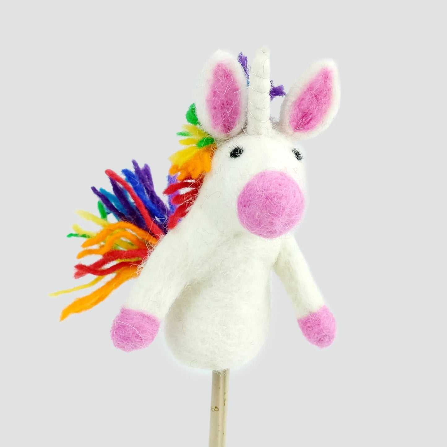 The Winding Road: Rainbow Unicorn Finger Puppet