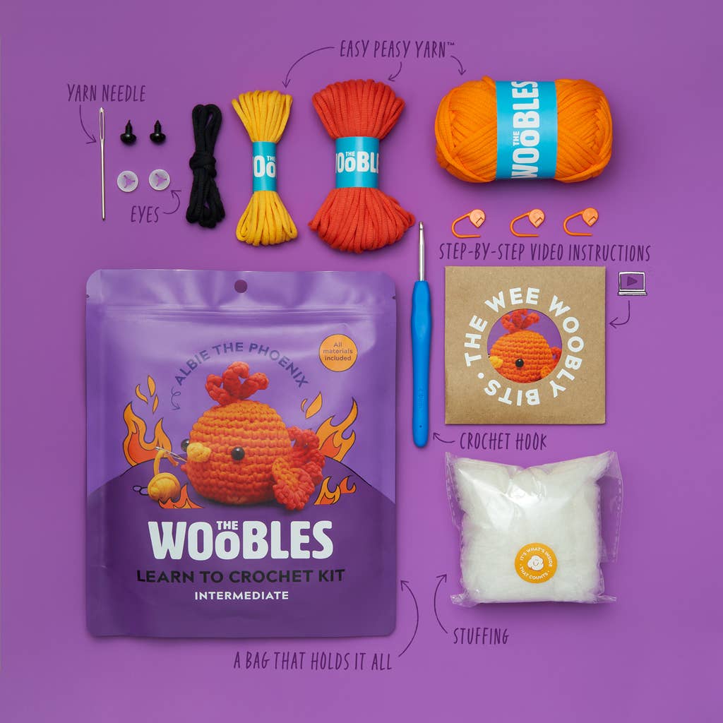 The Woobles: Albie the Phoenix Crochet Kit