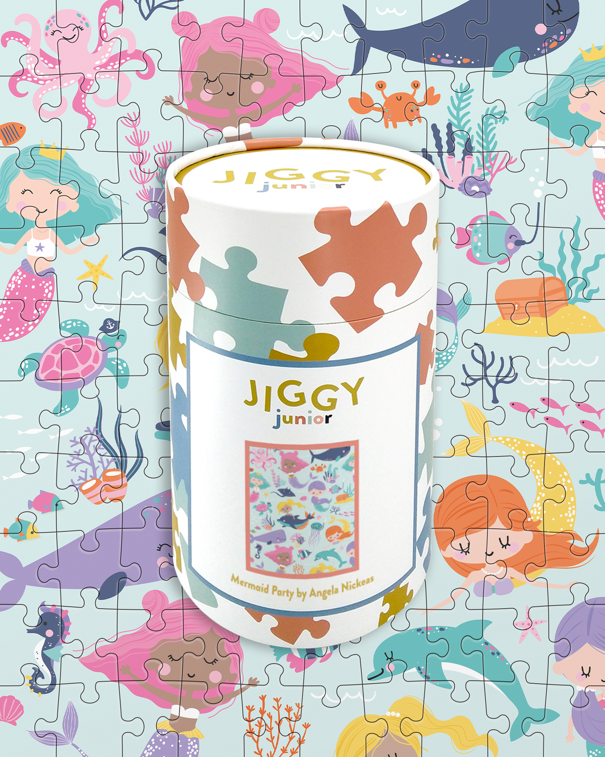 JIGGY Puzzles: JIGGY Junior 100pc: Mermaid Party by Angela Nickeas