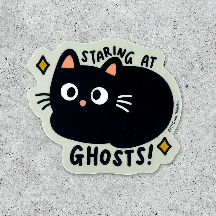 Citizen Ruth: Staring At Ghosts Cat Vinyl Sticker