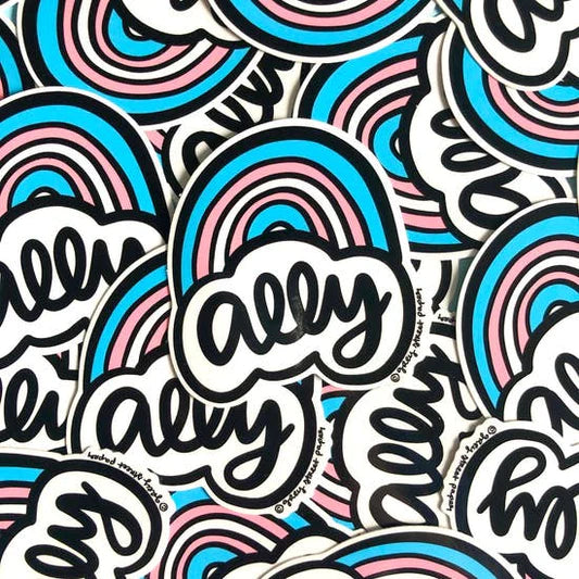 Grey Street Paper: LGBTQ Trans Ally Rainbow Pride Sticker