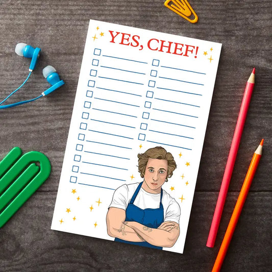 The Found: Yes, Chef! the Bear Checklist Notepad