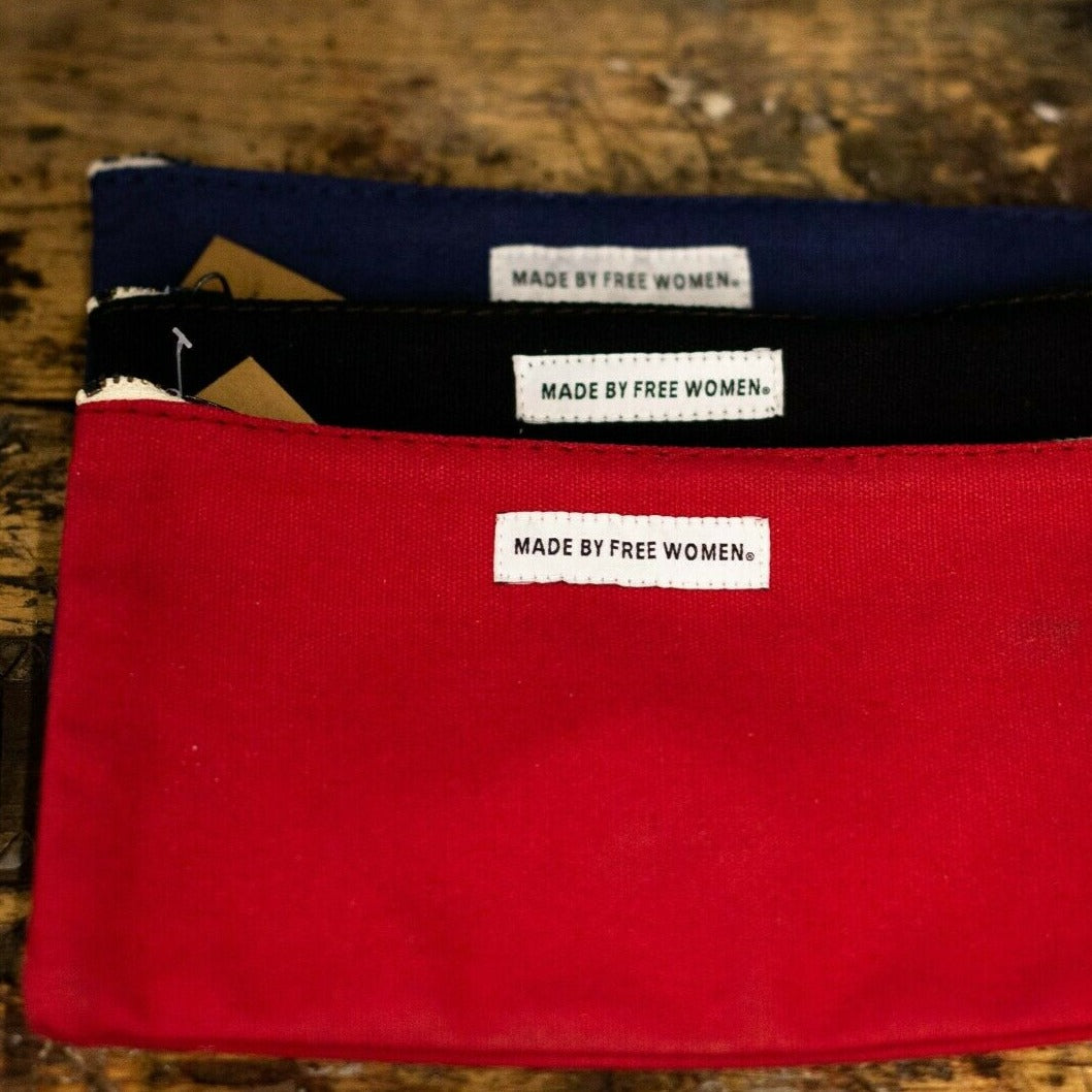 Made Free Zipped Pouch: Red